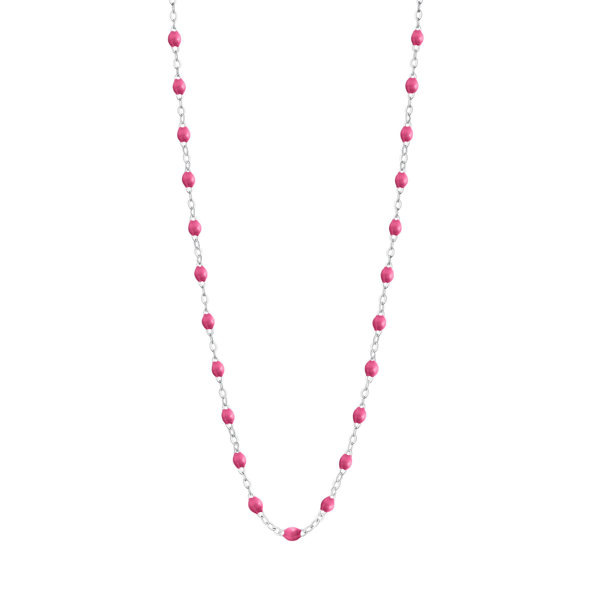 collier bonbon classique gigi, or blanc, 42 cm