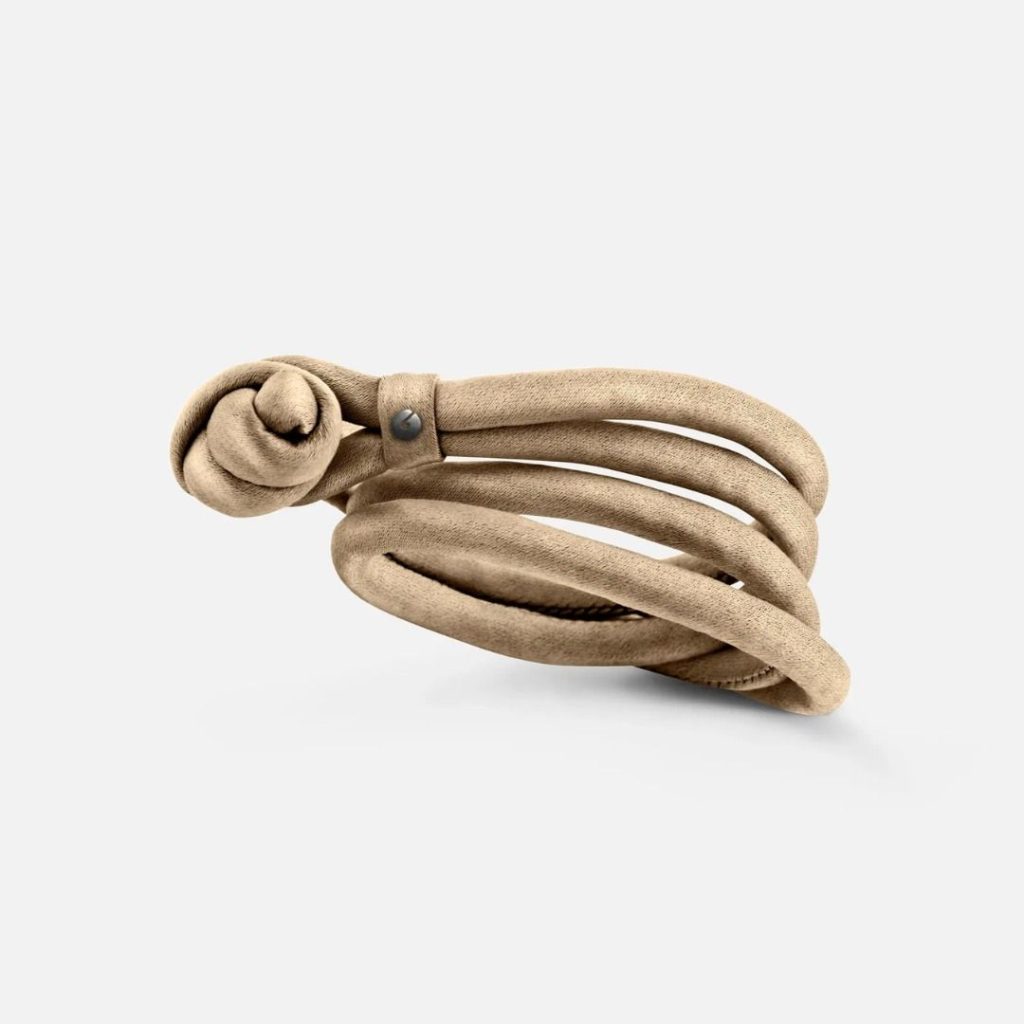 bracelet sweet drops, cordon soie champagne