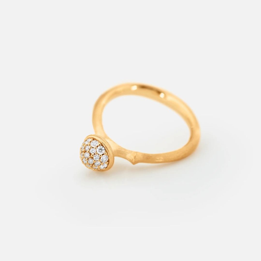 bague lotus 0, diamants, or jaune, t 54