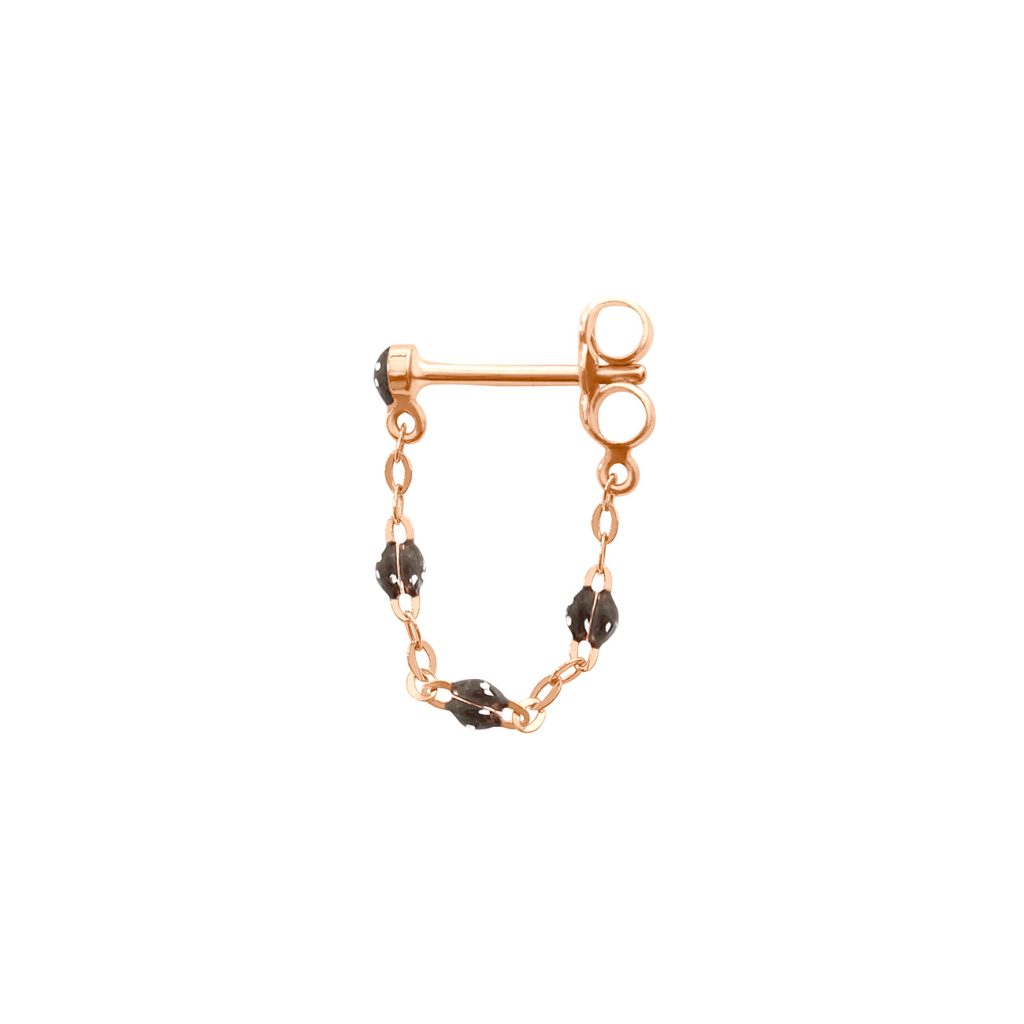 boucles d'oreilles quartz classique gigi, or rose