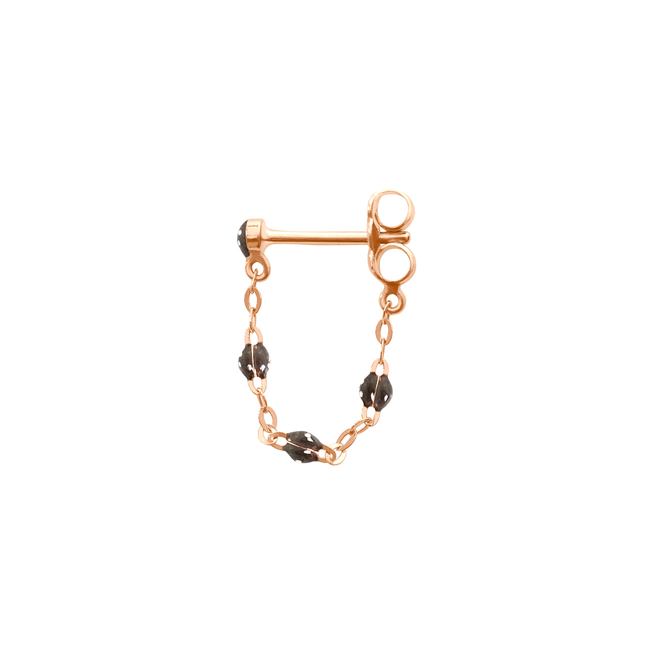 boucles d'oreilles quartz classique gigi, or rose