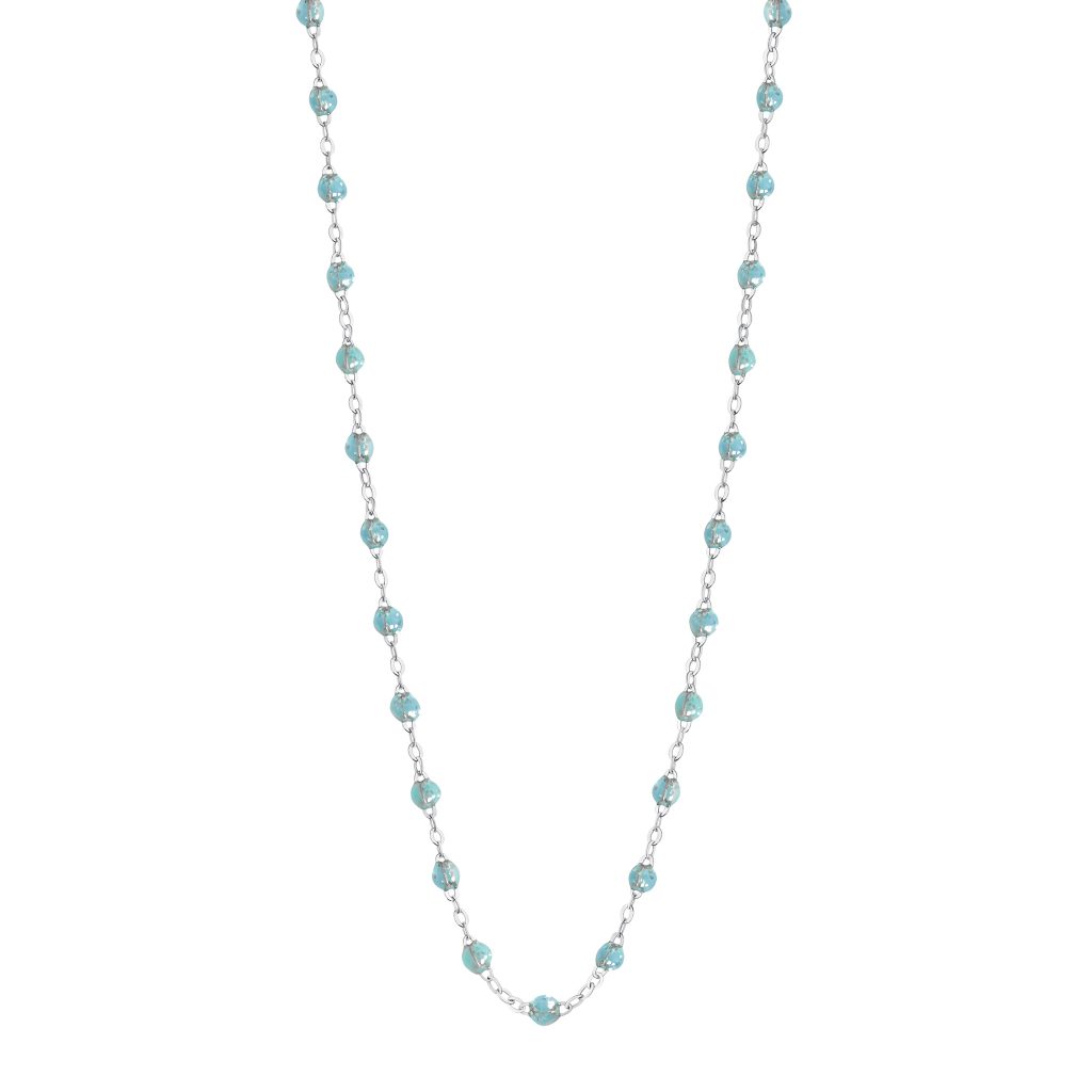 collier aqua classique gigi, or blanc, 42 cm