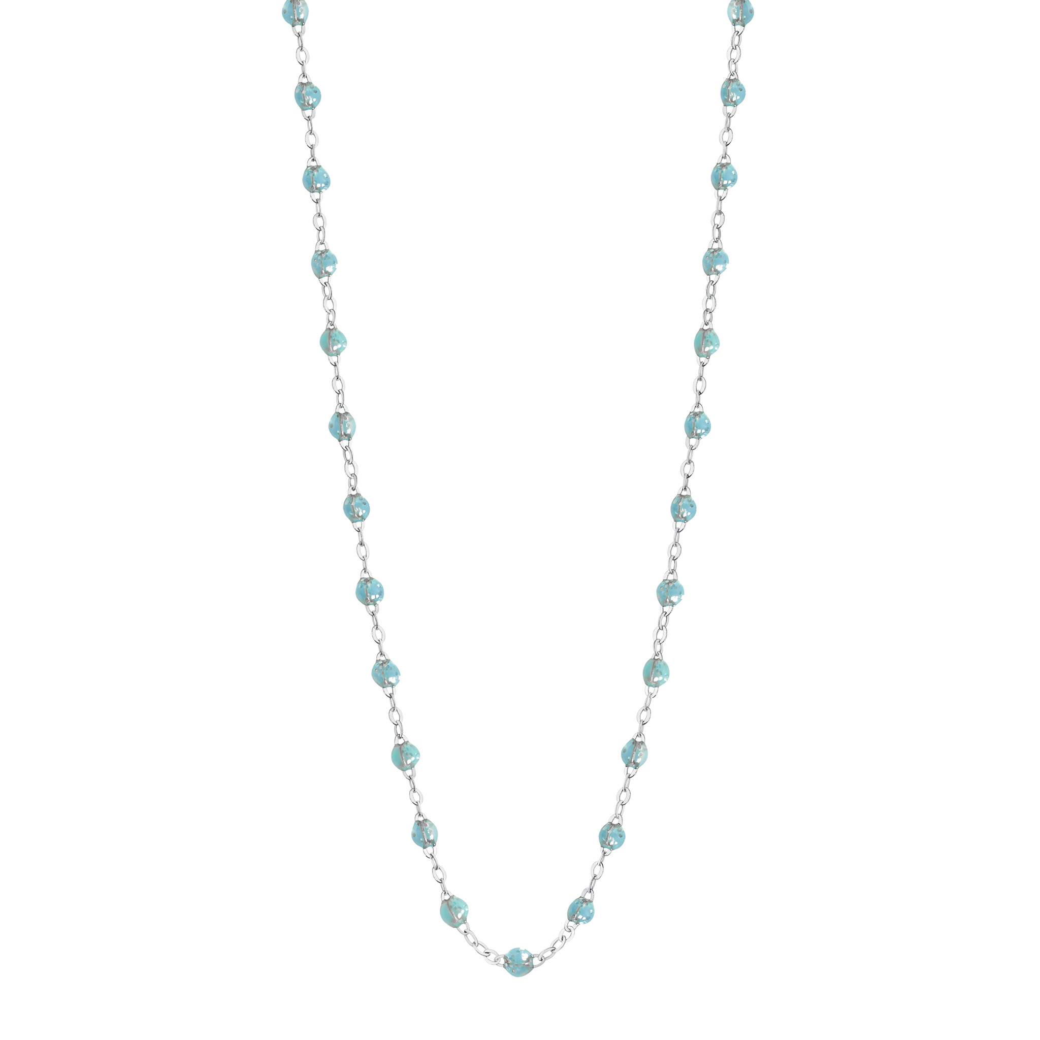 collier aqua classique gigi, or blanc, 42 cm