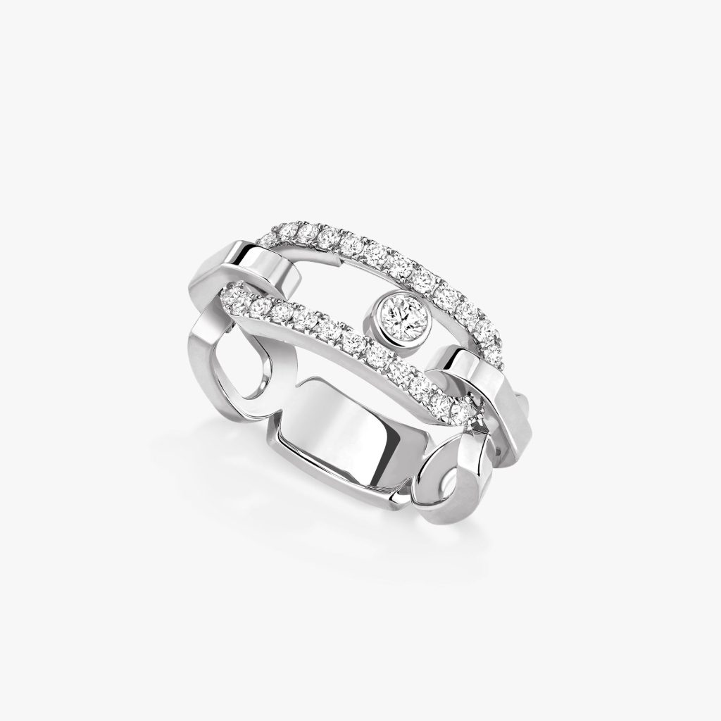 bague move link, or blanc