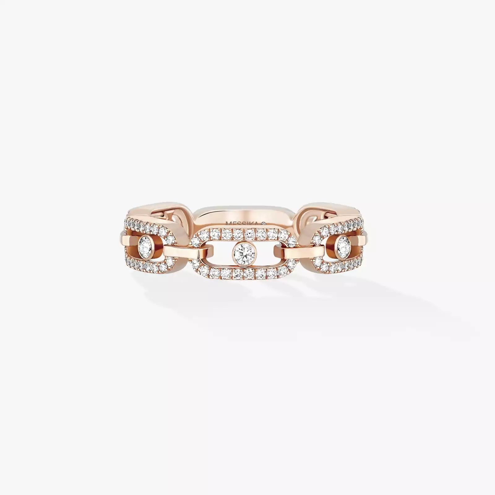 bague move link multi pavée, or rose, t 51