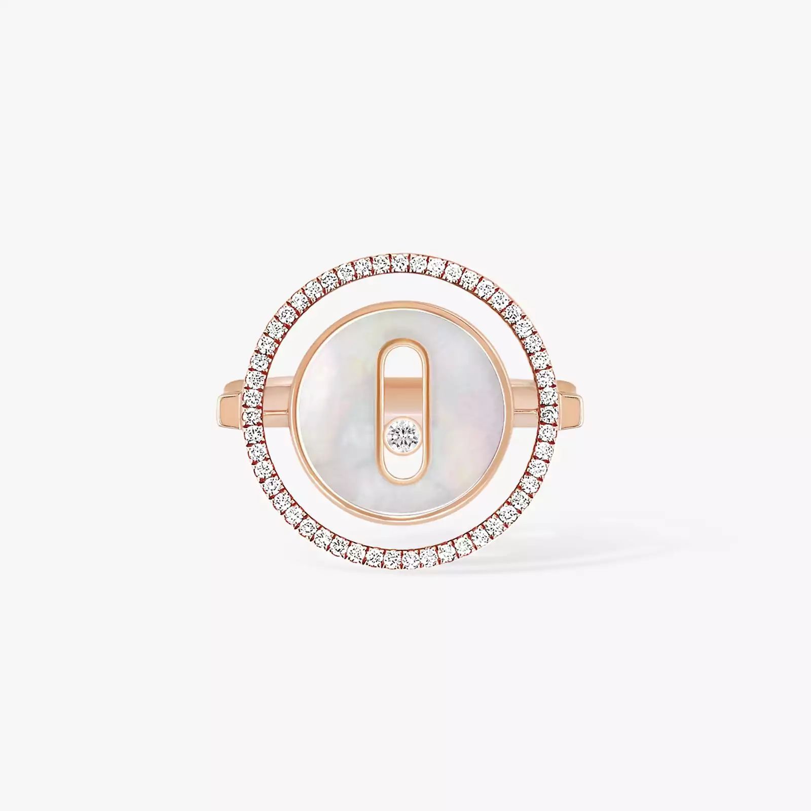 bague lucky move pm nacre blanche, or rose