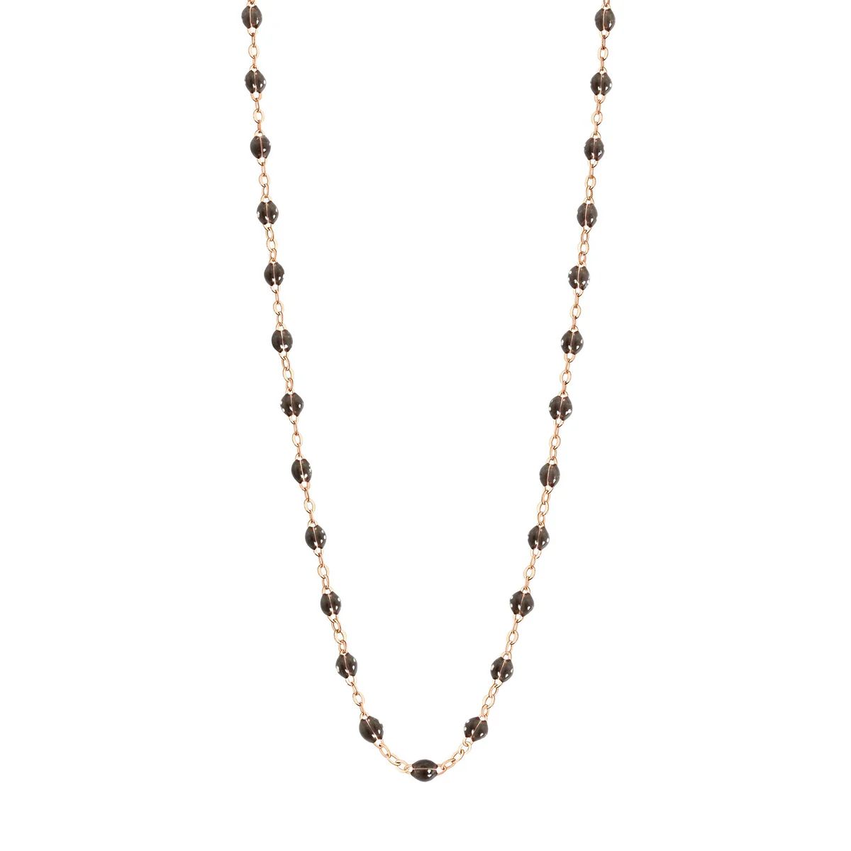 collier quartz classique gigi, or rose, 50 cm