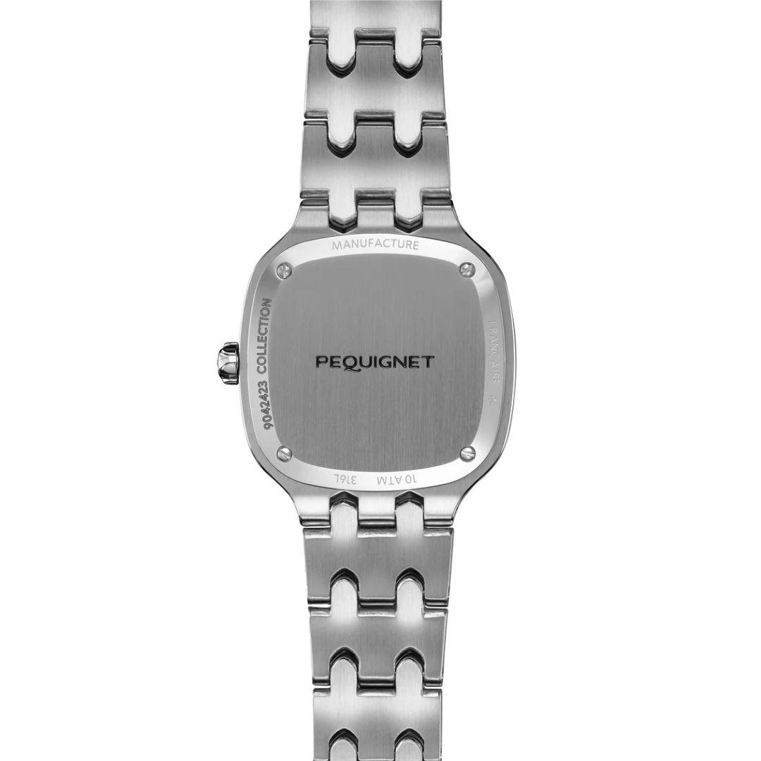 montre concorde cadran argent bracelet acier 30 mm