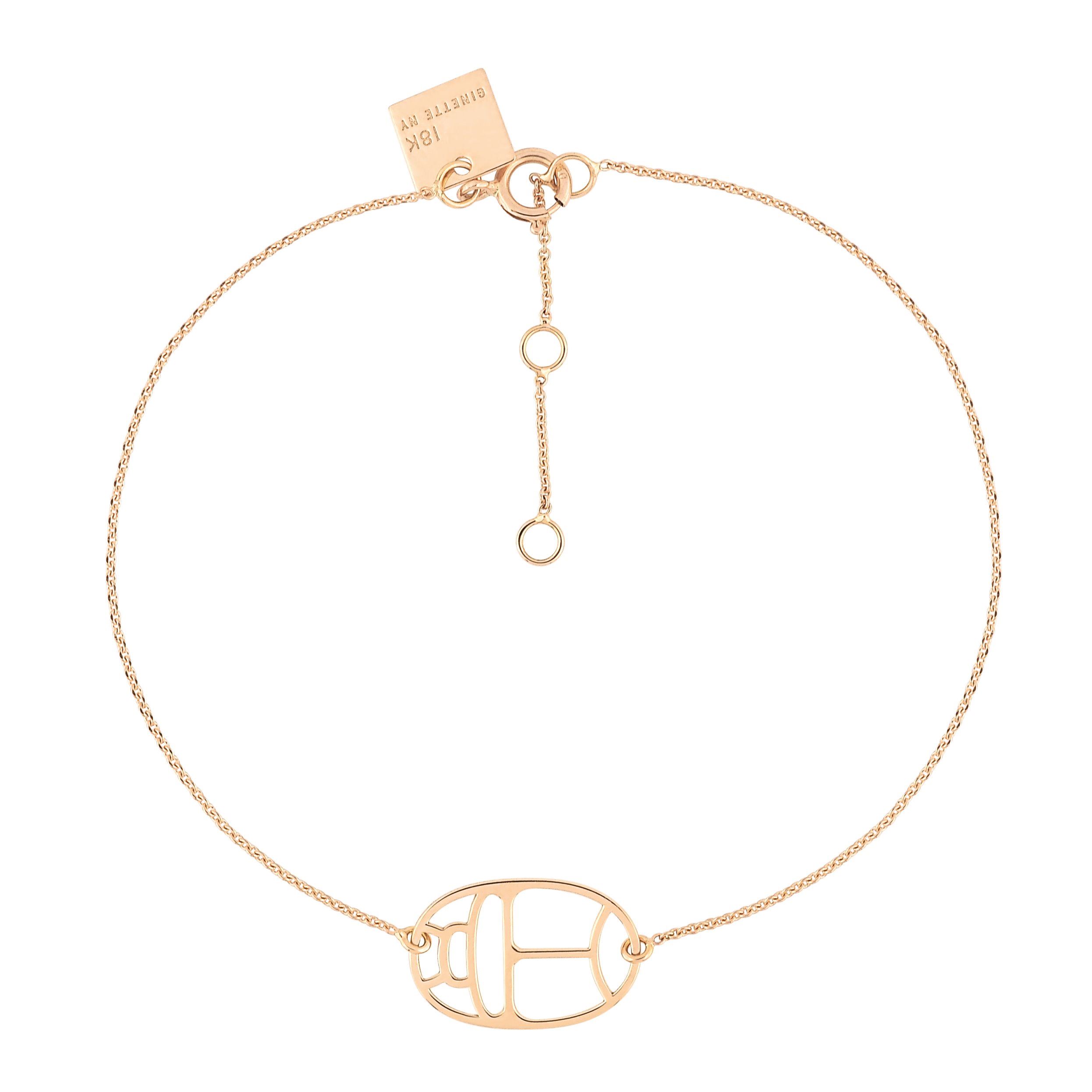 bracelet de souhait, or rose