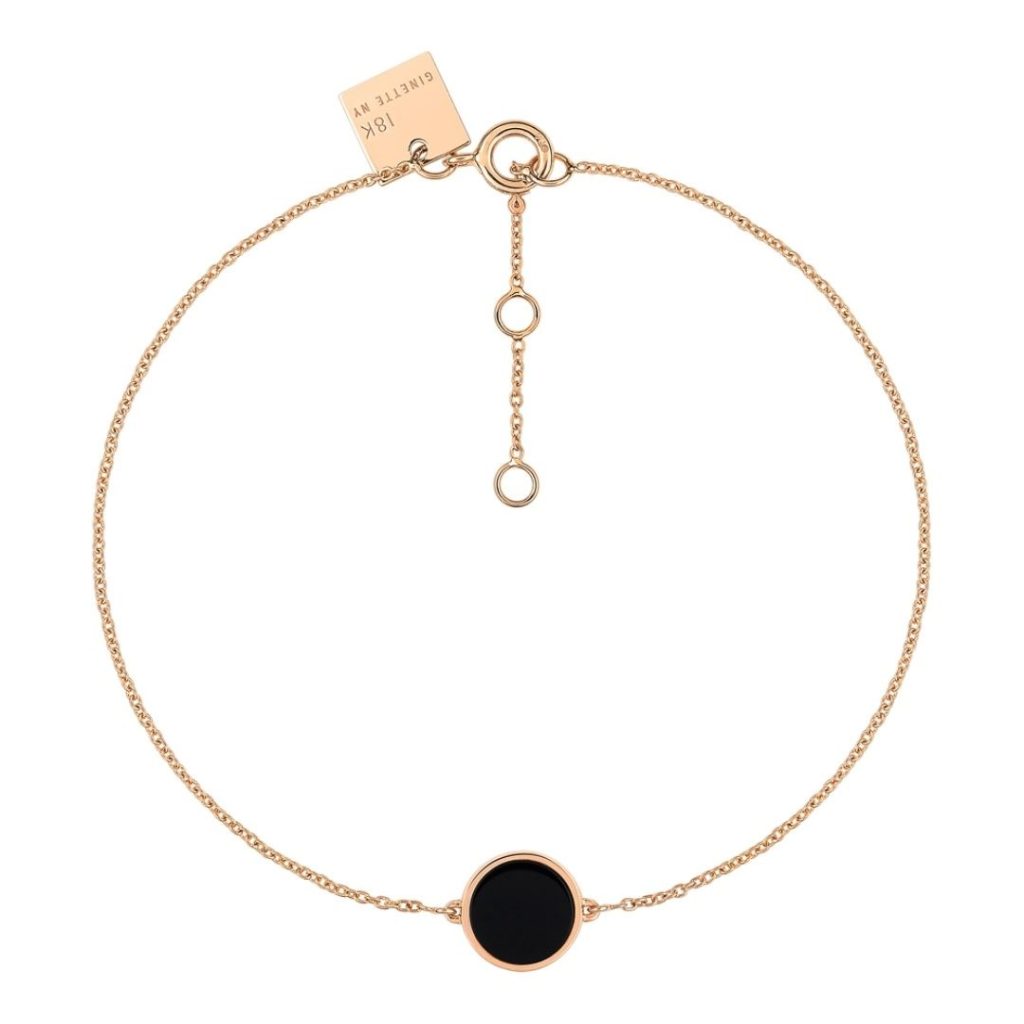 bracelet mini ever onyx et or rose