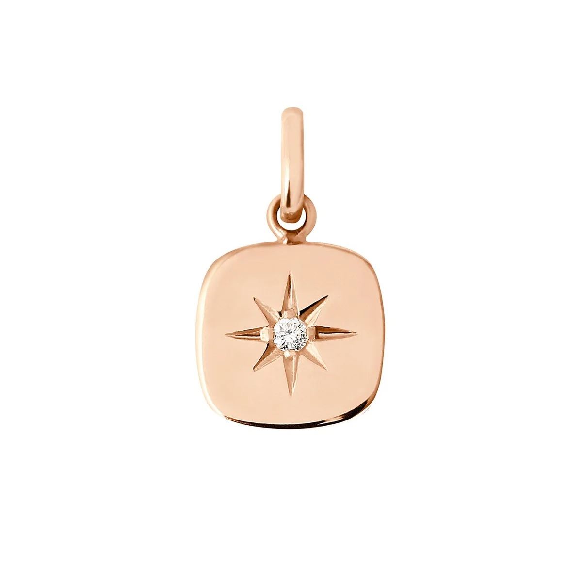 pendentif miss gigi, diamant, or rose