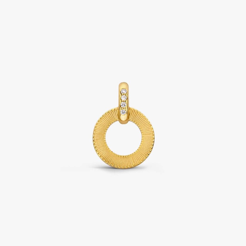 pendentif ruban, or jaune