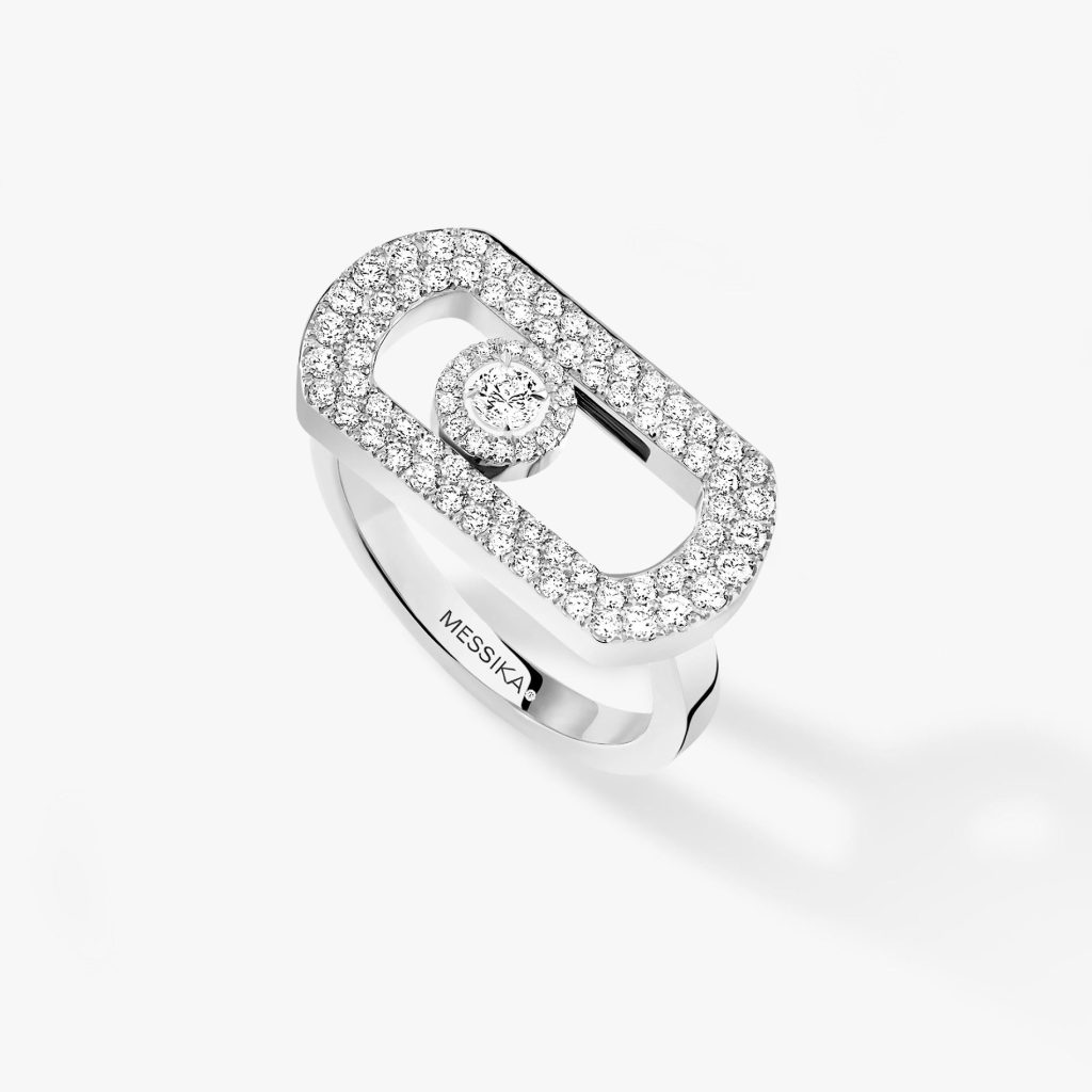 bague so move pavée, or blanc, t 55