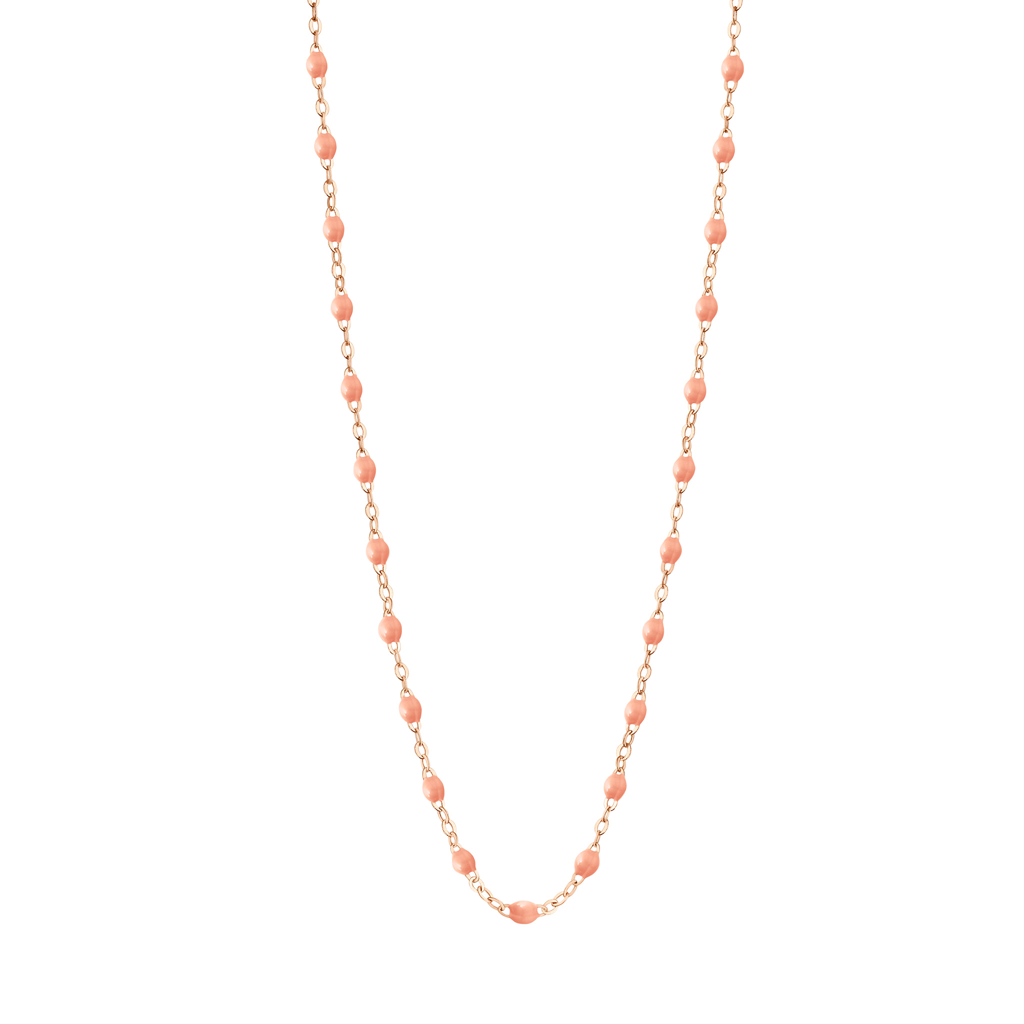 collier saumon classique gigi, or rose, 42 cm