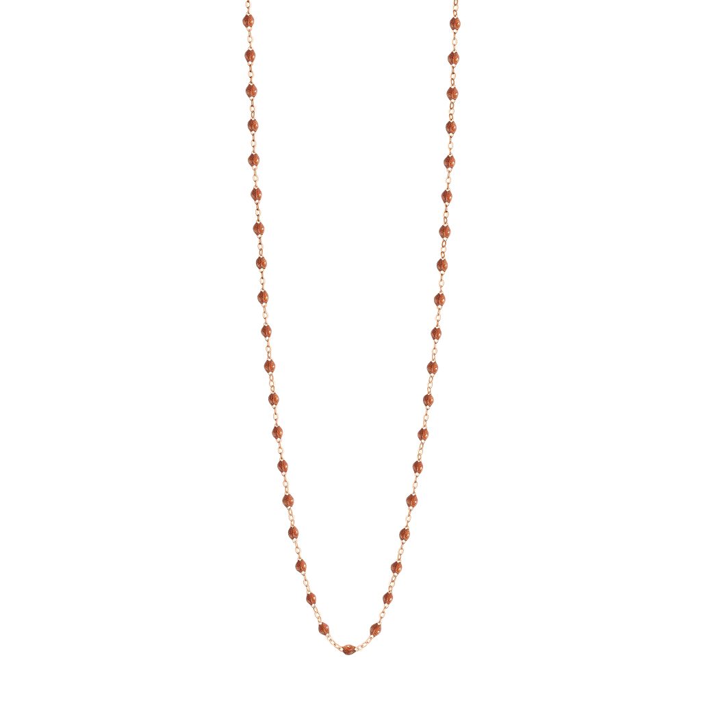 sautoir fauve classique gigi, or rose, 86 cm