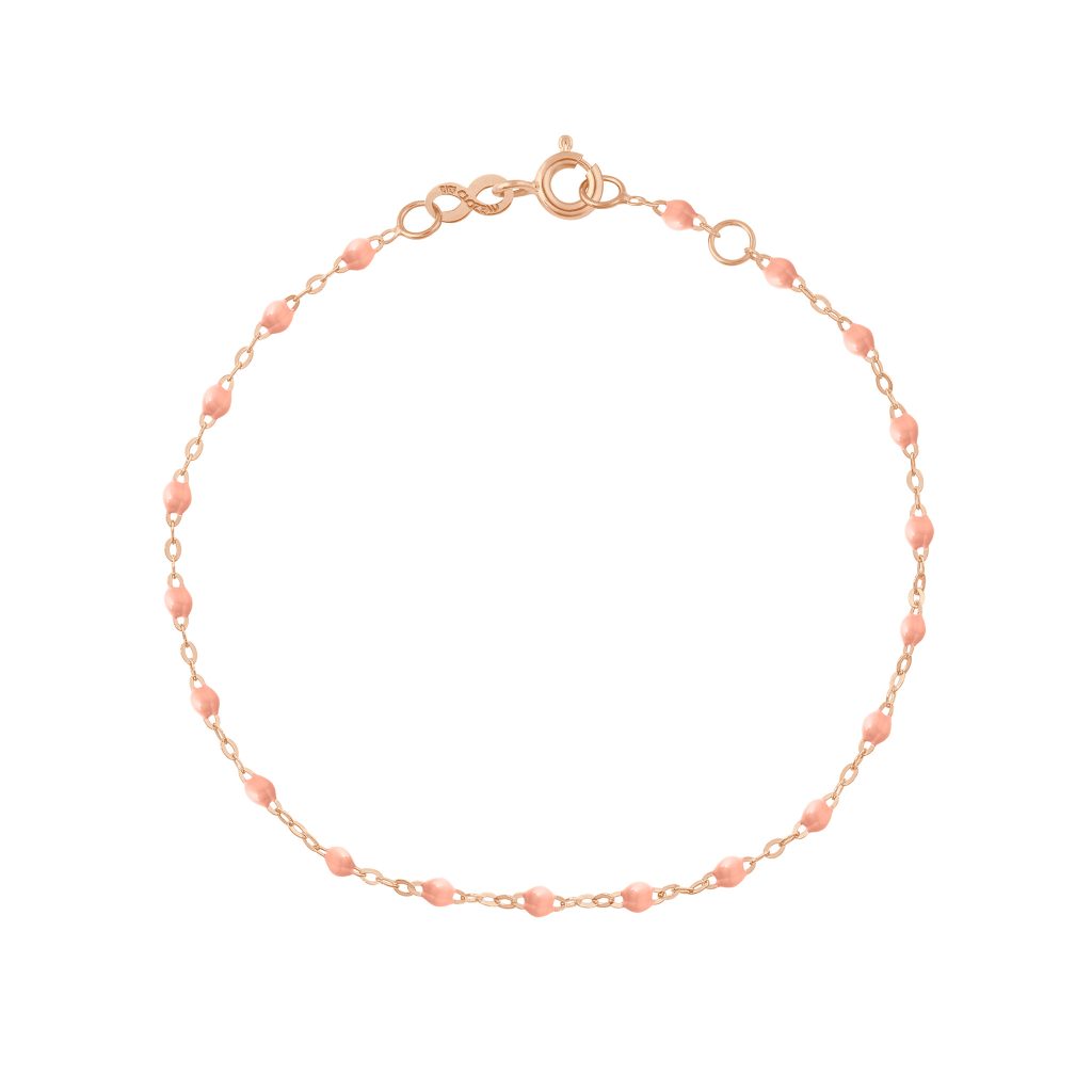 bracelet saumon classique gigi, or rose, 17 cm.
