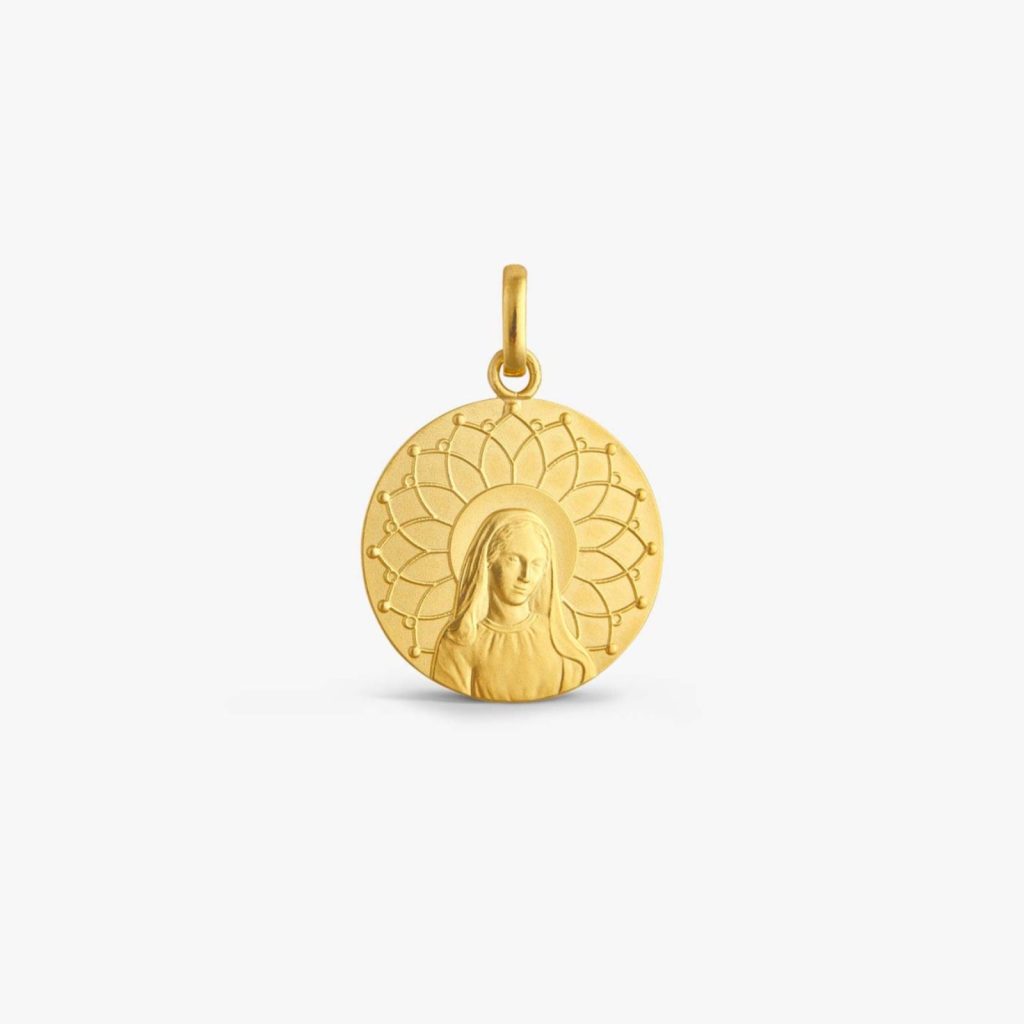 médaille vierge à l'auréole, or jaune