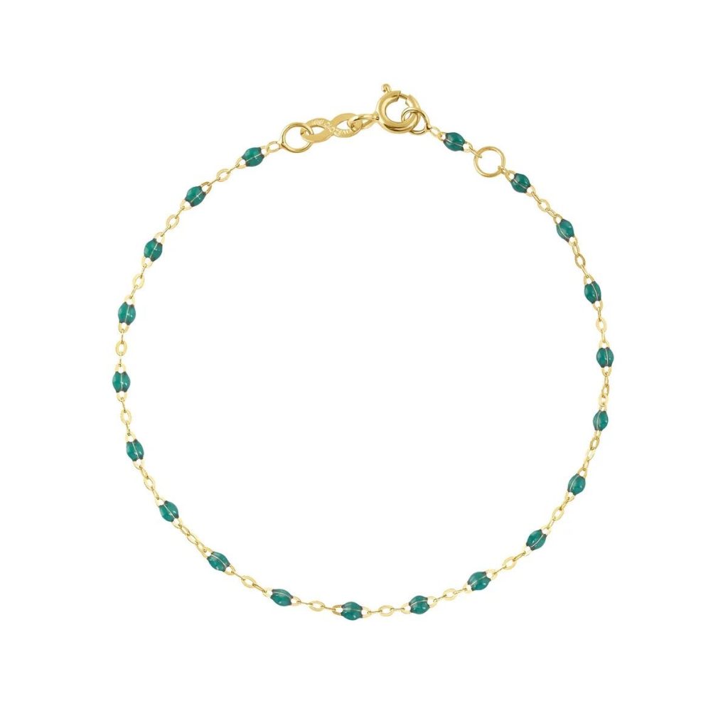 bracelet émeraude classique gigi, or jaune, 17 cm