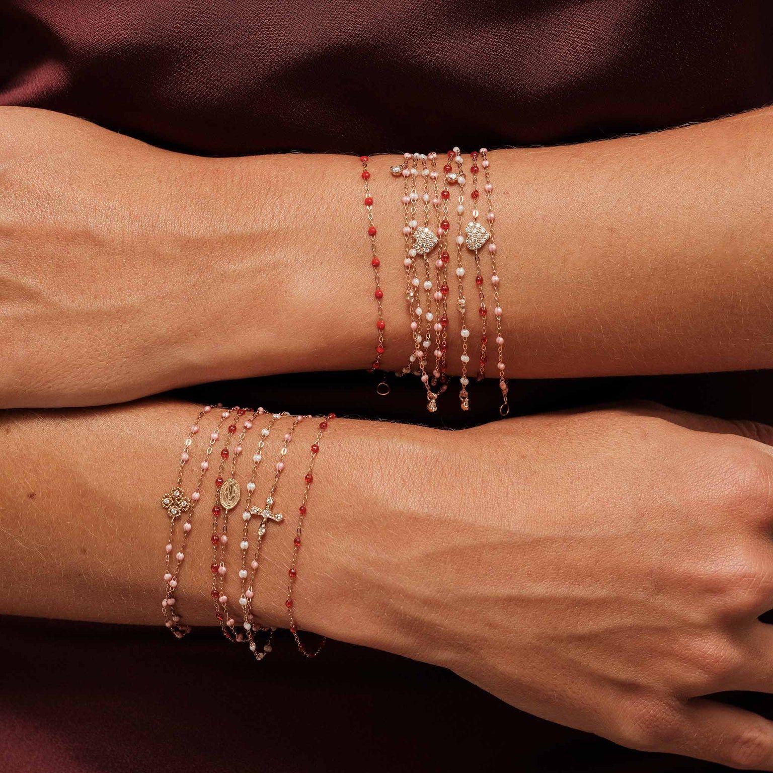 bracelet opale classique gigi, or rose, 17 cm