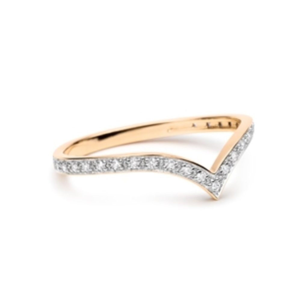 bague wise large diamants, or rose, t 56