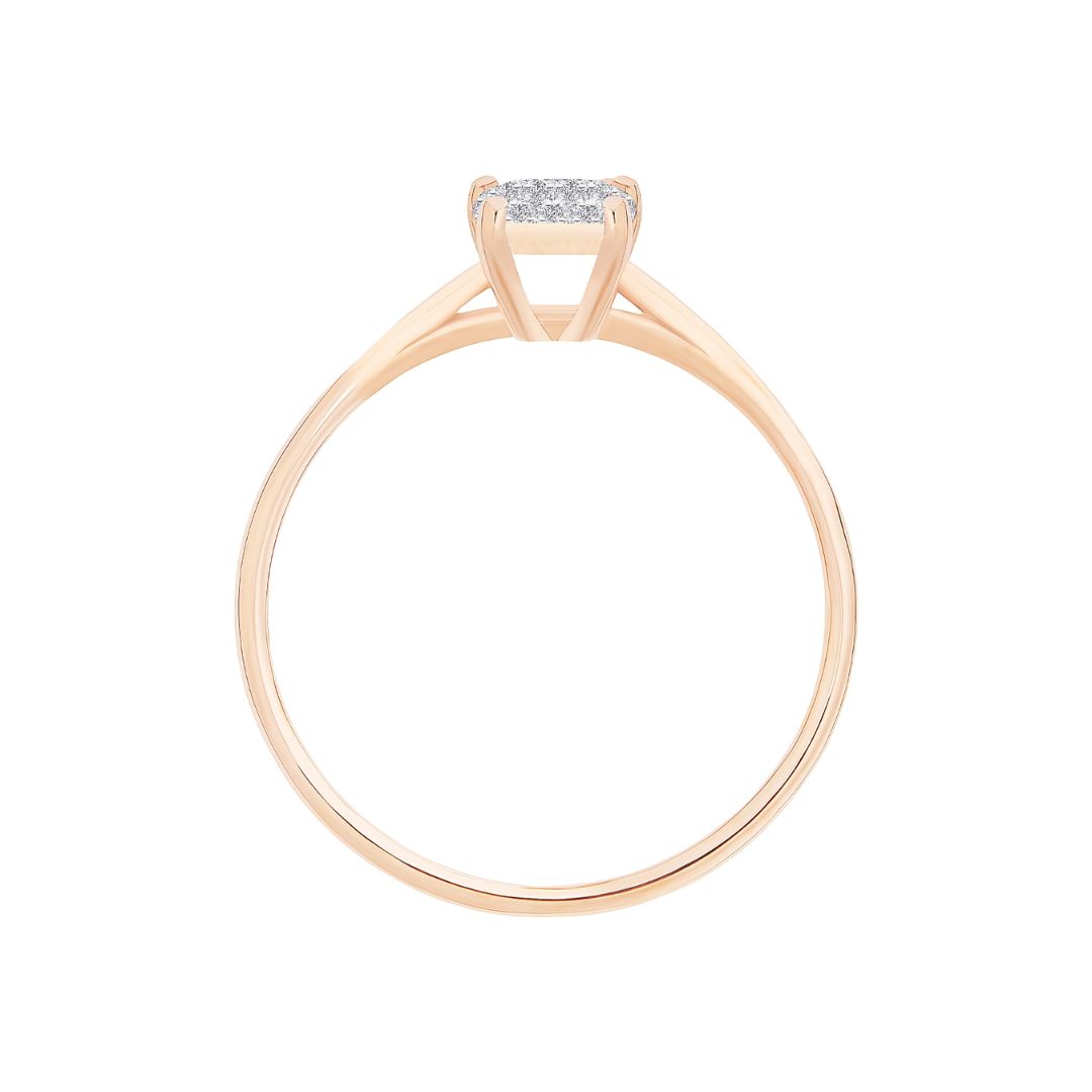 bague mini diamond midnight, or rose, t 53