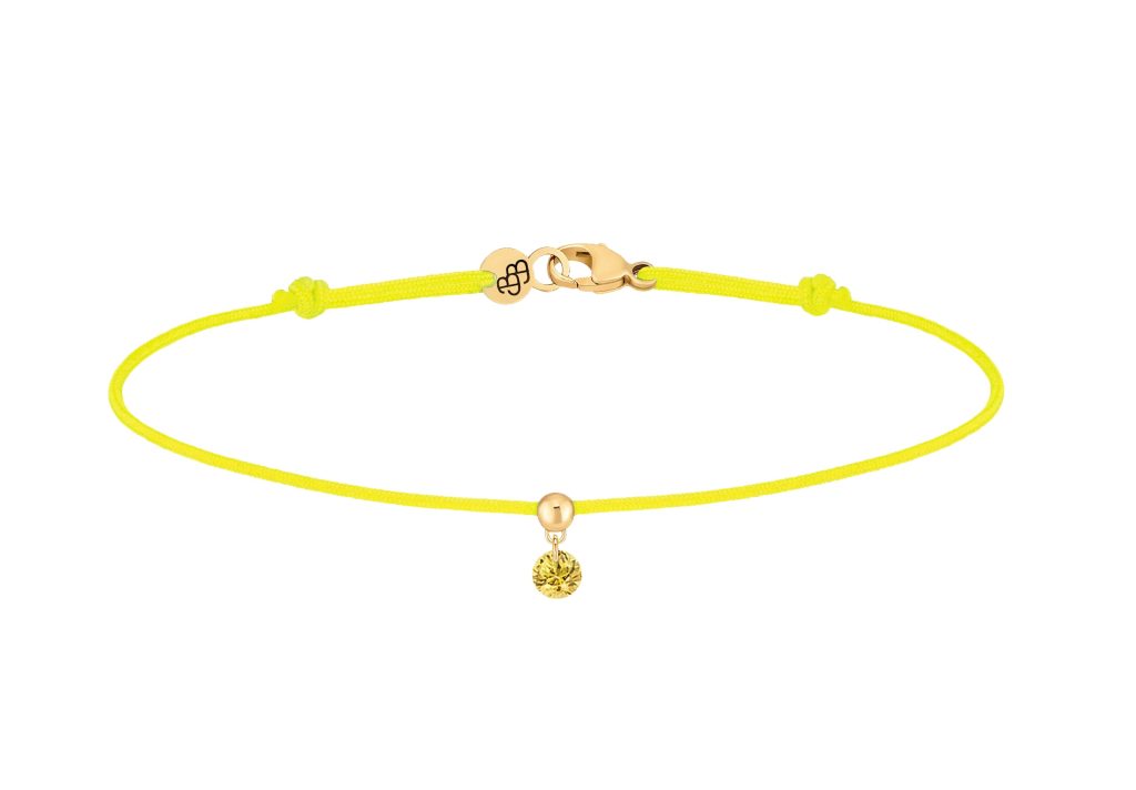 bracelet cordon bb saphir jaune