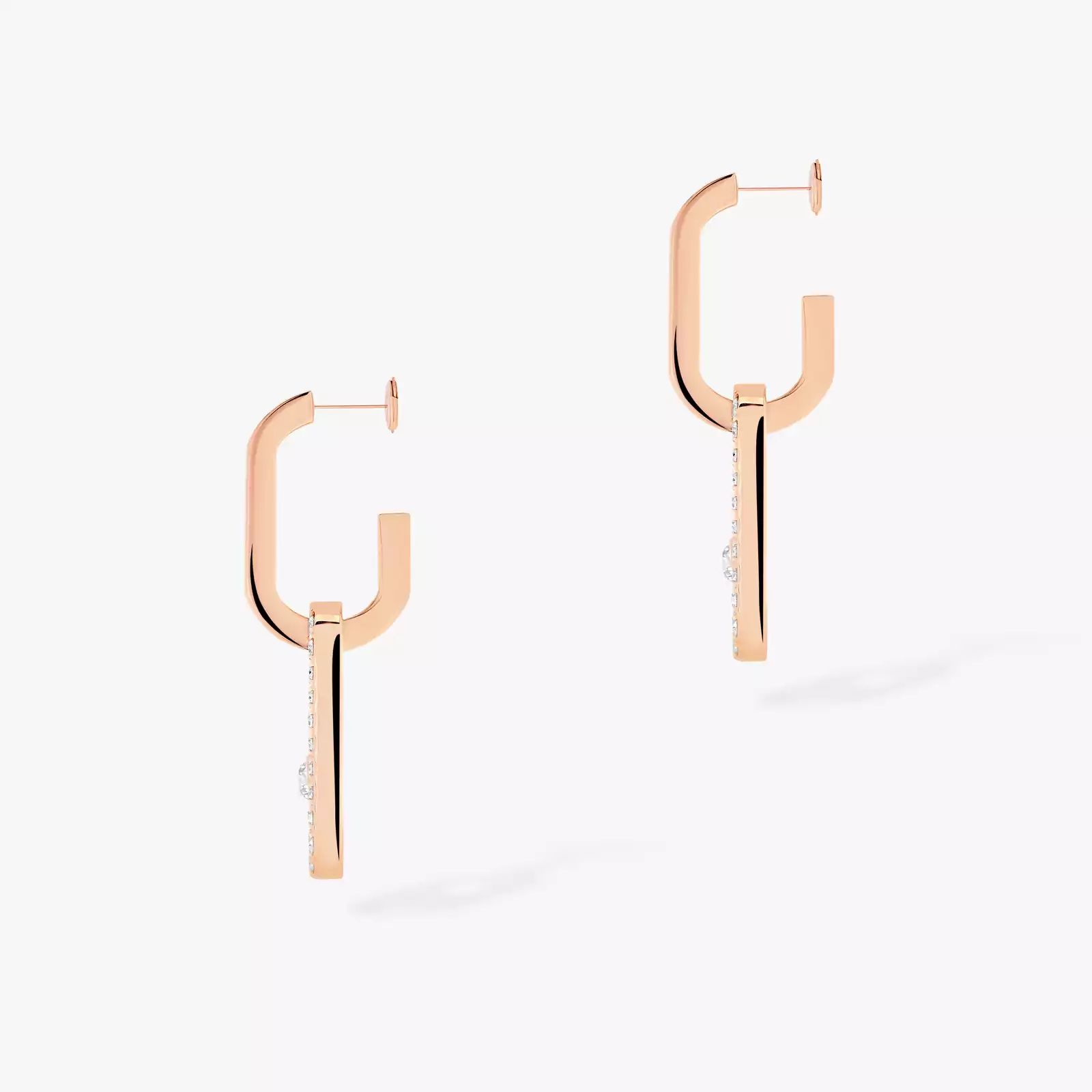 boucles d'oreilles move link, or rose