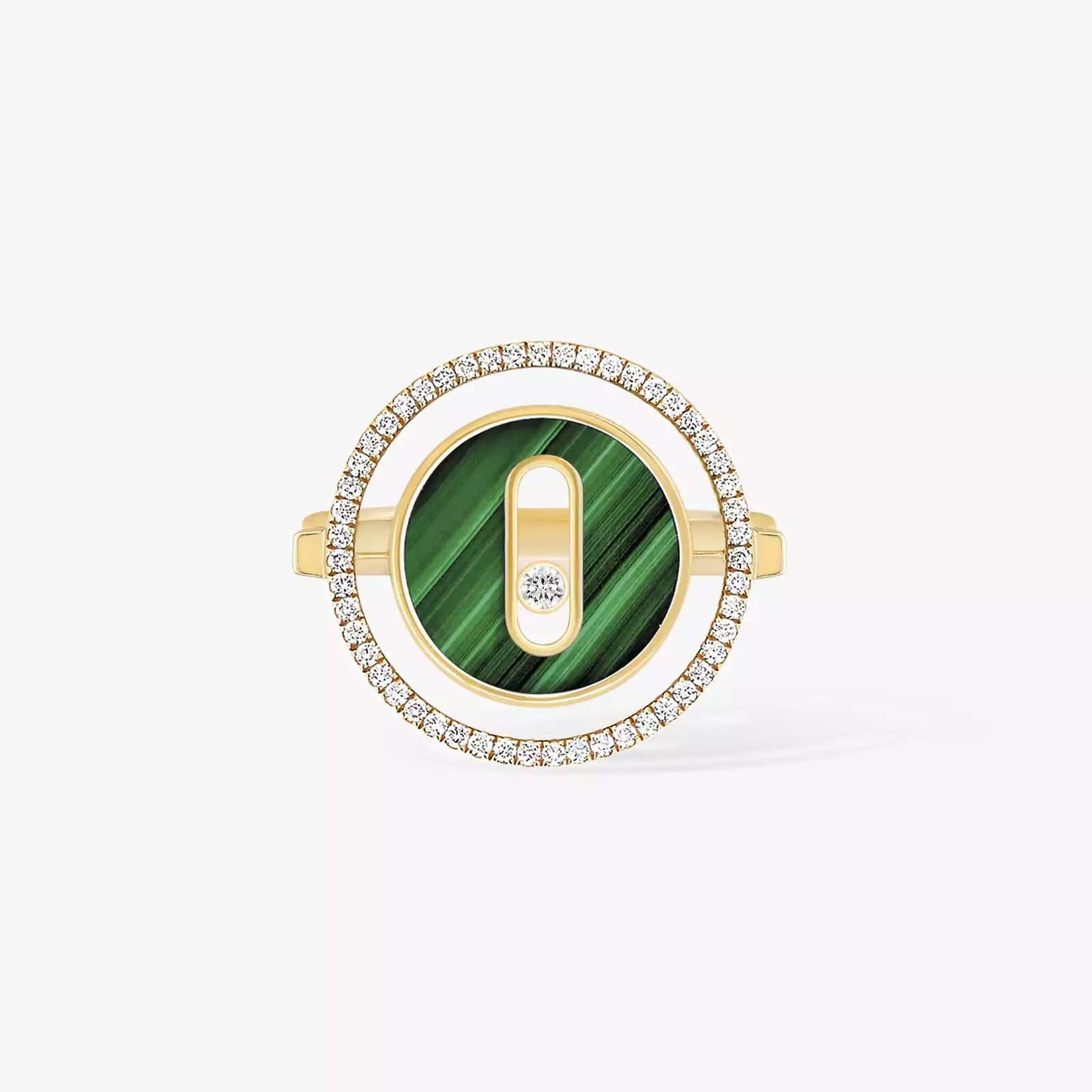 bague lucky move pm malachite, or jaune