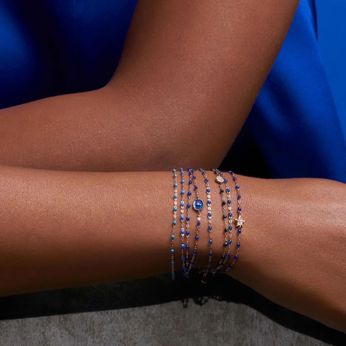 bracelet céleste classique gigi, or rose, 17 cm