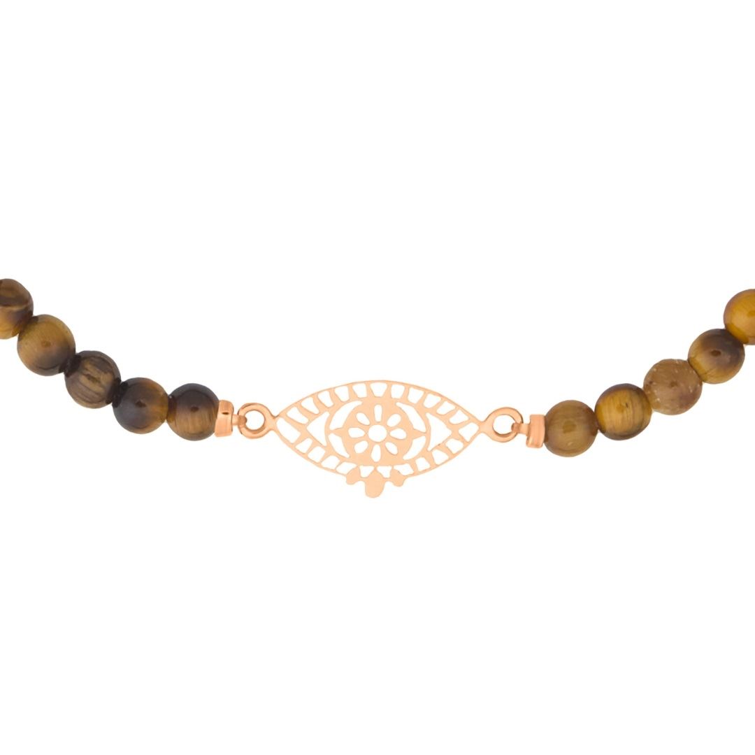 bracelet twenty œil de tigre et ajna or rose
