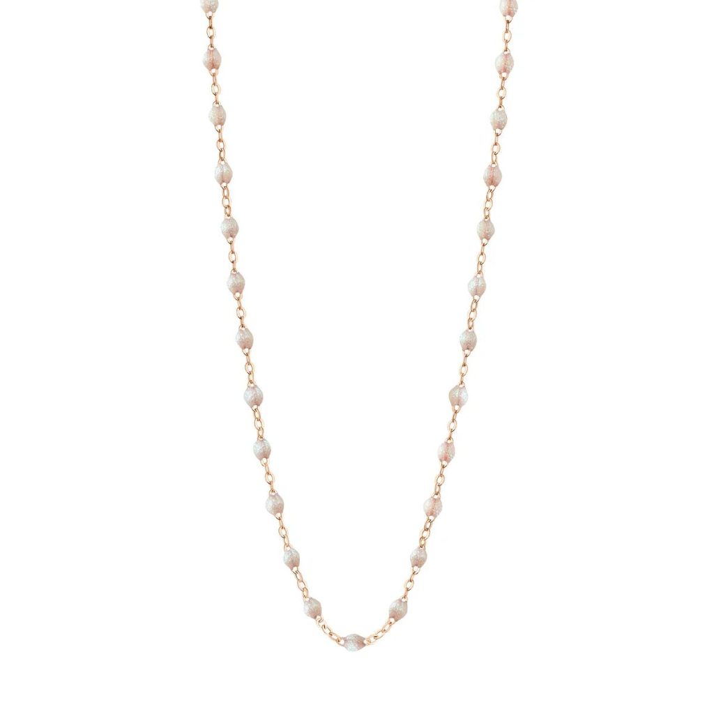 collier opale classique gigi, or rose, 50 cm