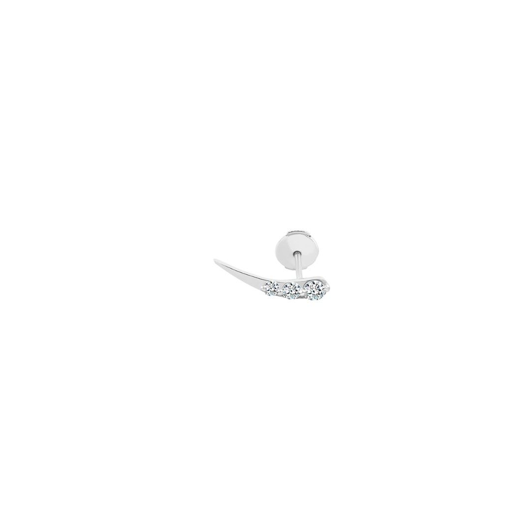 puce d'oreille stardust, or blanc