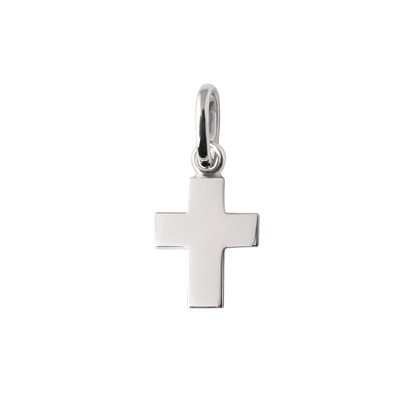 pendentif croix, or blanc