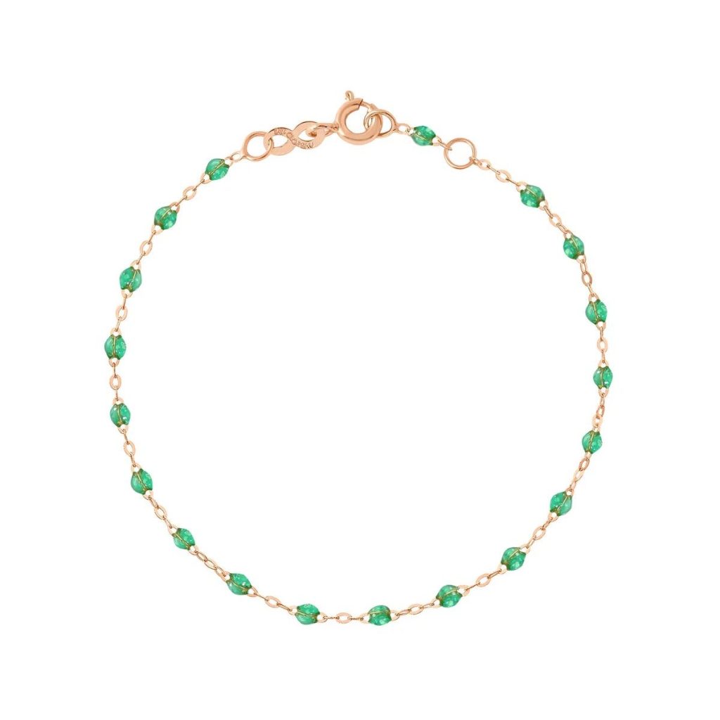 bracelet menthe classique gigi, or rose, 17 cm.