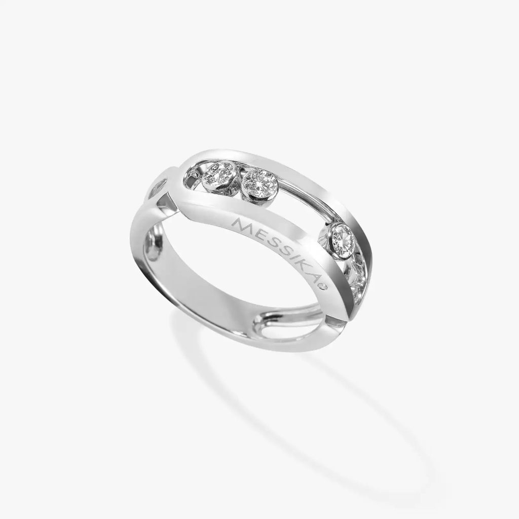 bague move classique, or blanc, t 53