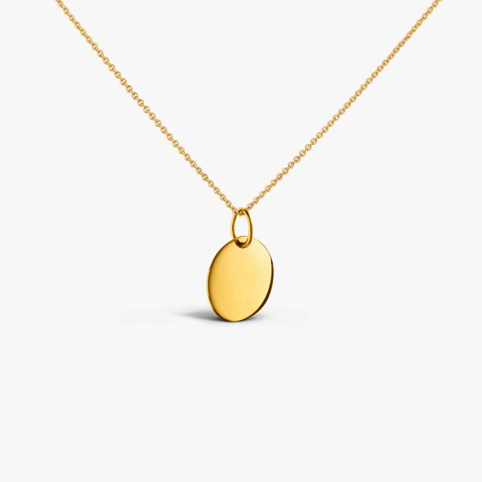 médaille galet uni, or jaune