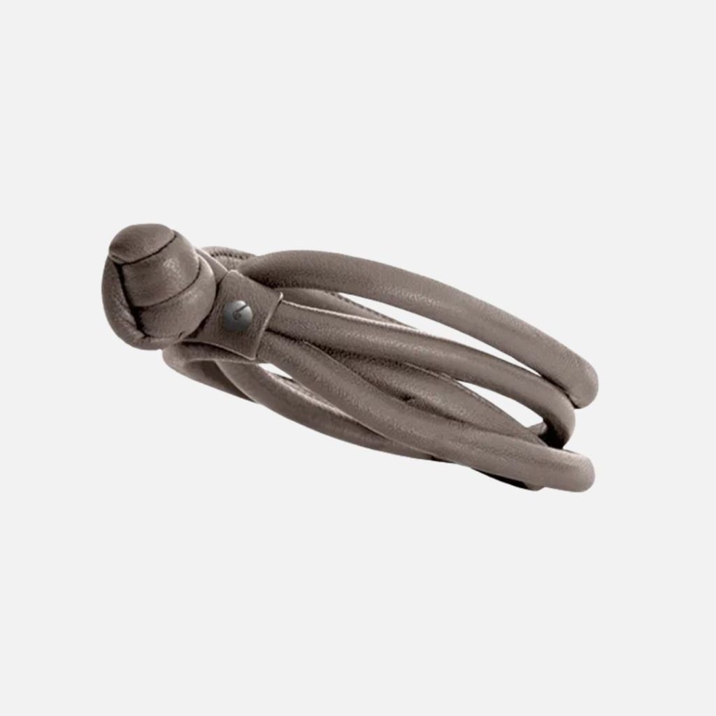 bracelet design, cordon cuir café latte