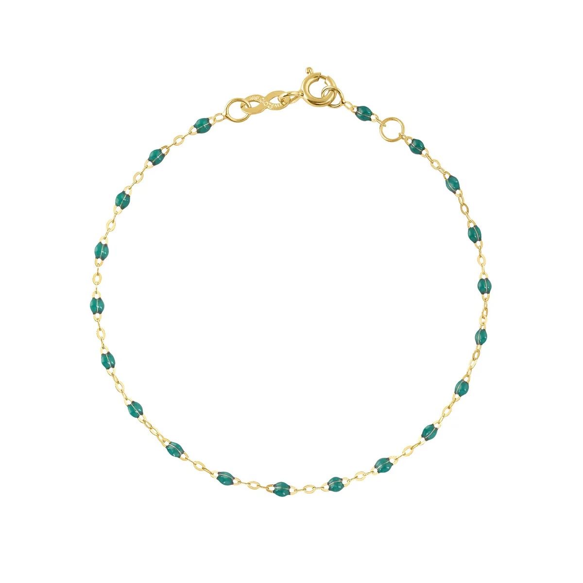 bracelet émeraude classique gigi, or jaune, 17 cm