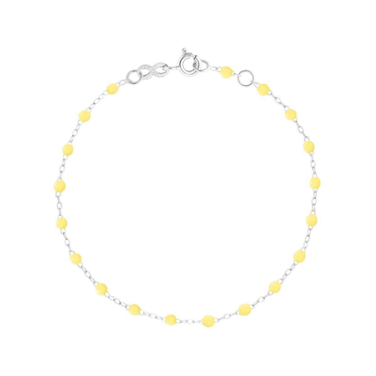 bracelet mimosa classique gigi, or blanc, 17 cm