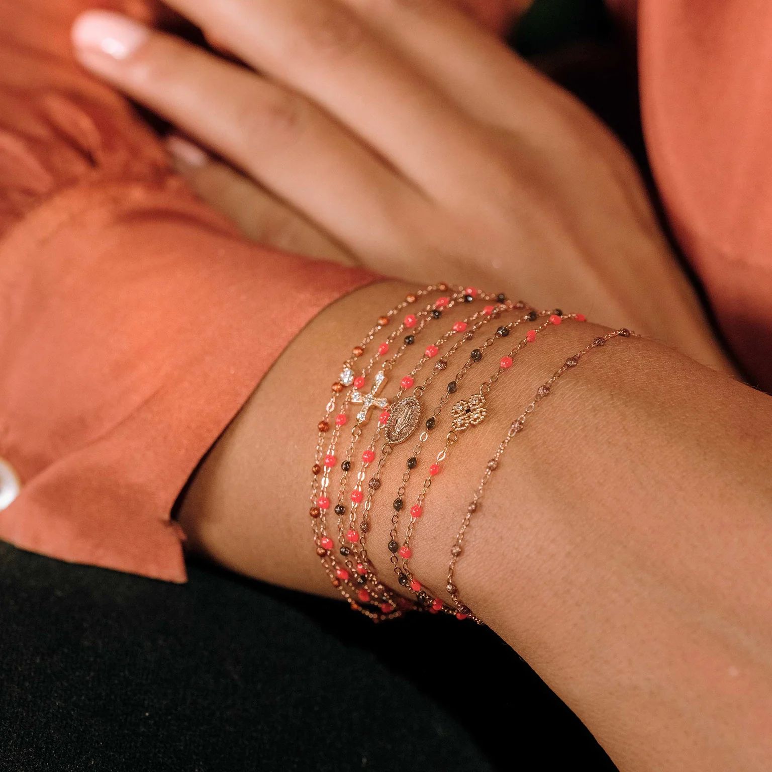 bracelet quartz classique gigi, or rose, 17 cm