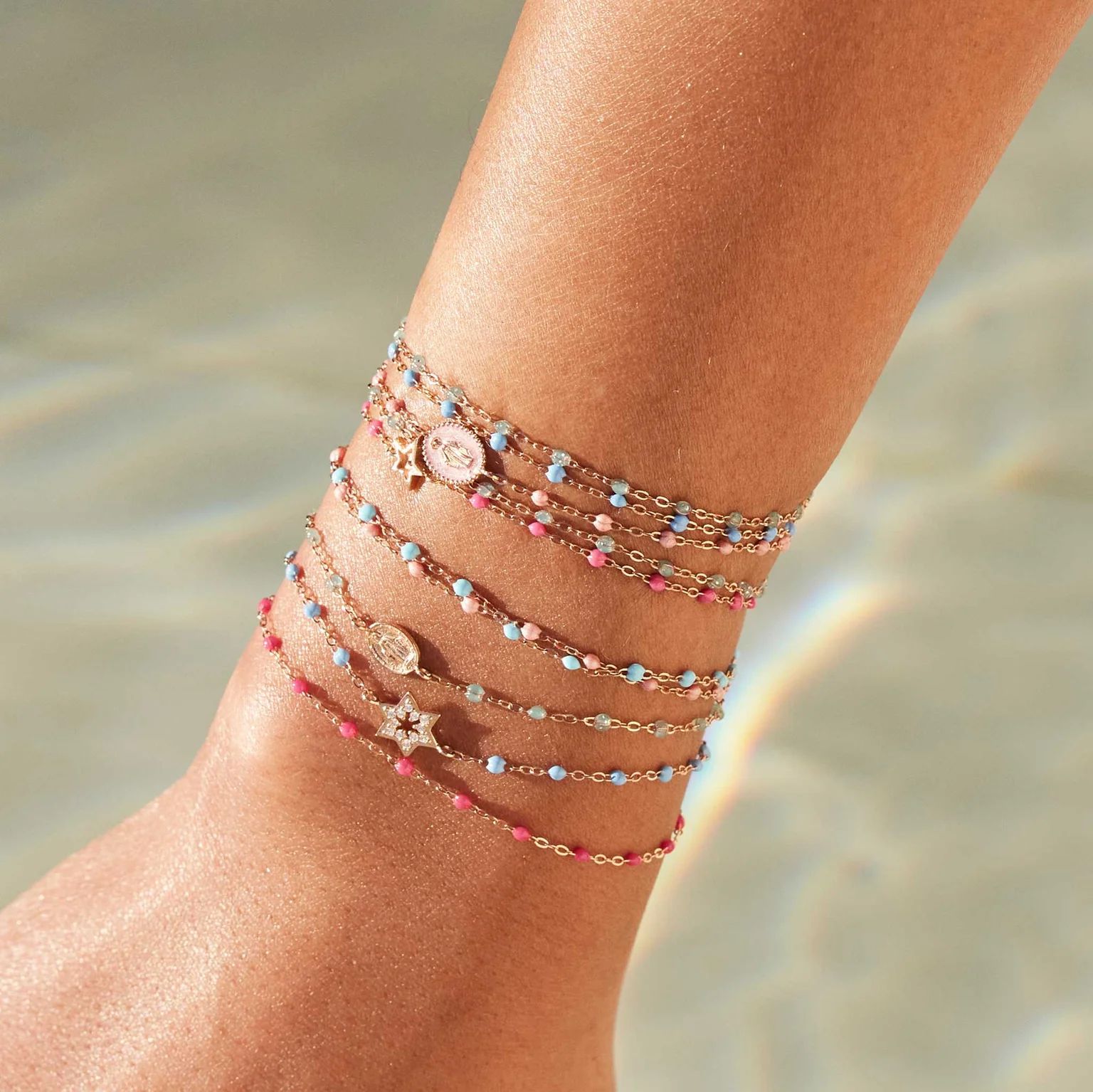 bracelet blush classique gigi, or rose, 17 cm