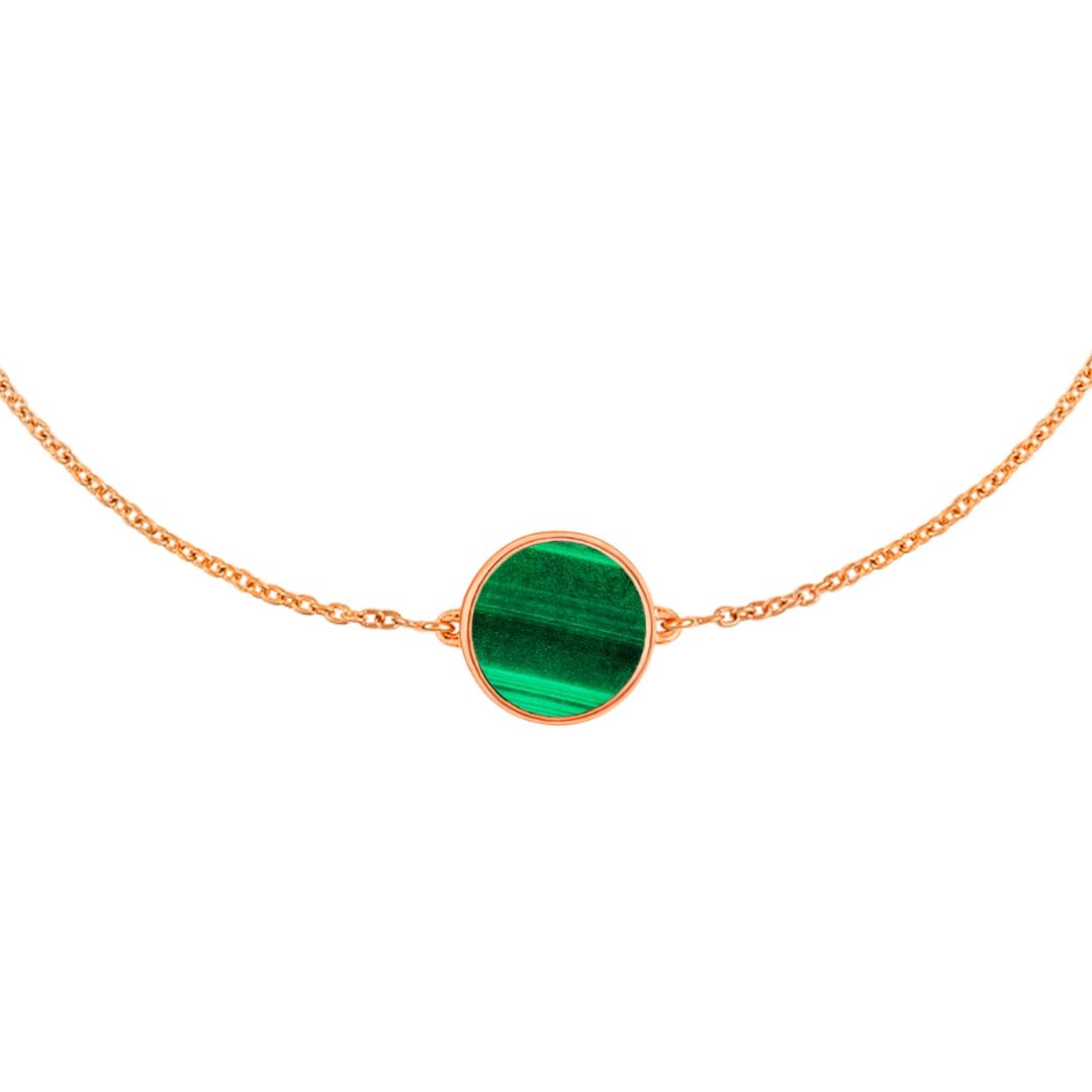 bracelet mini ever disc malachite, or rose