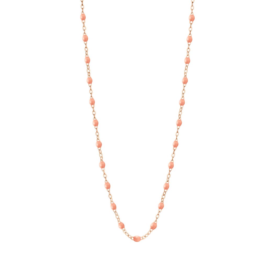 collier saumon classique gigi, or rose, 42 cm