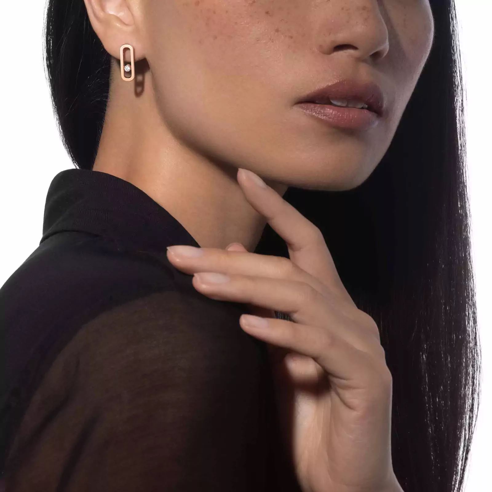 boucles d'oreilles move uno, or rose