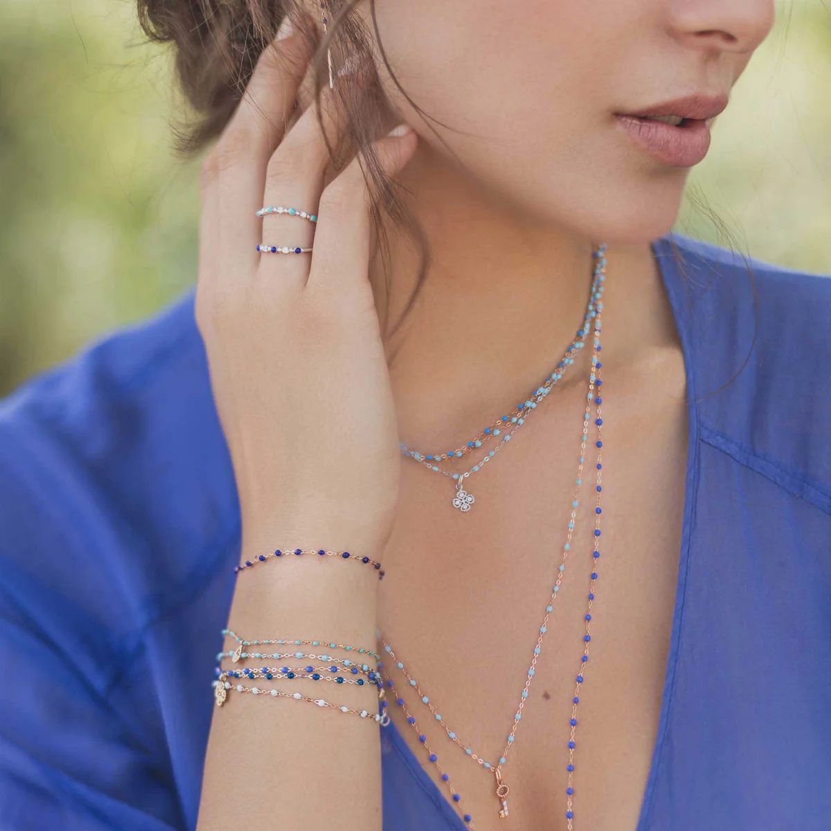 bracelet bleuet classique gigi, or jaune, 17 cm
