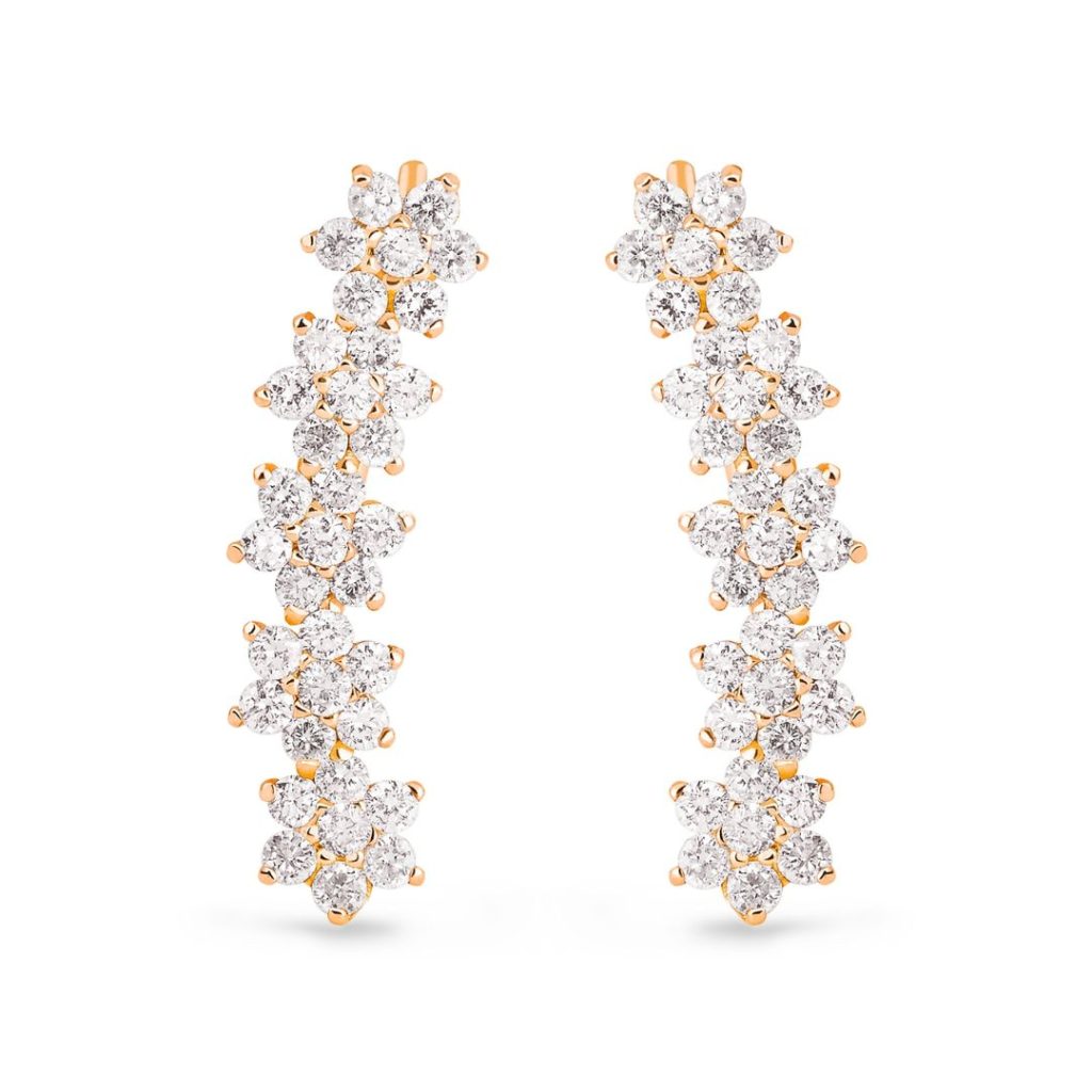 boucles d'oreilles be mine star diamants, or rose