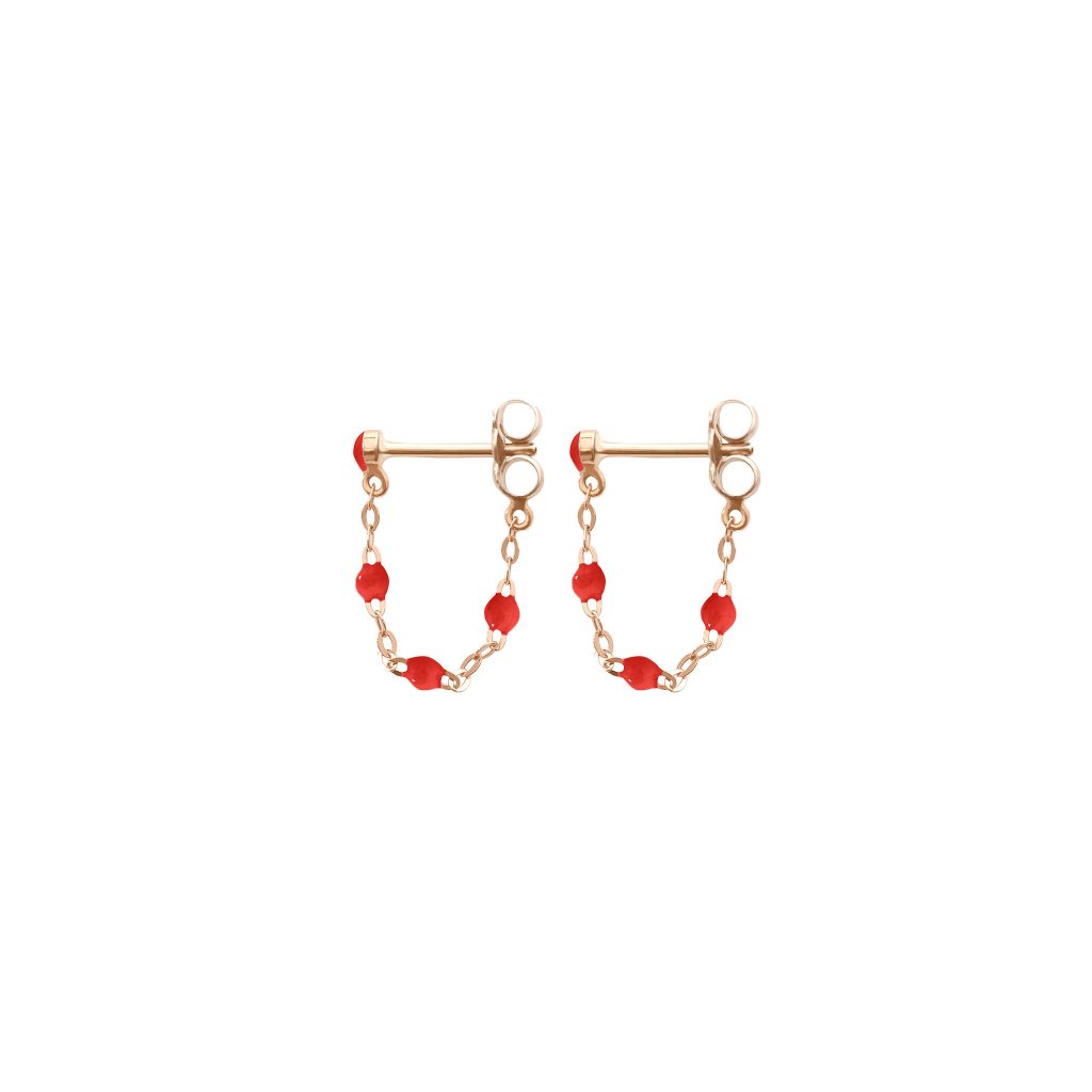 boucles d'oreilles coquelicot classique gigi, or rose
