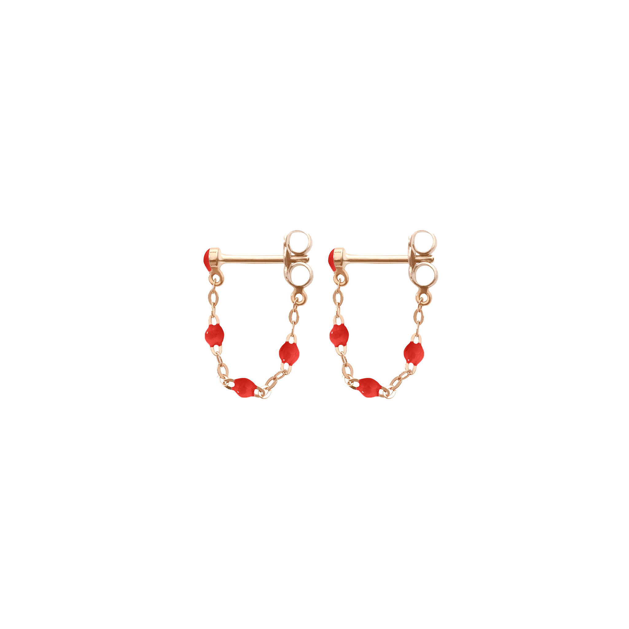 boucles d'oreilles coquelicot classique gigi, or rose