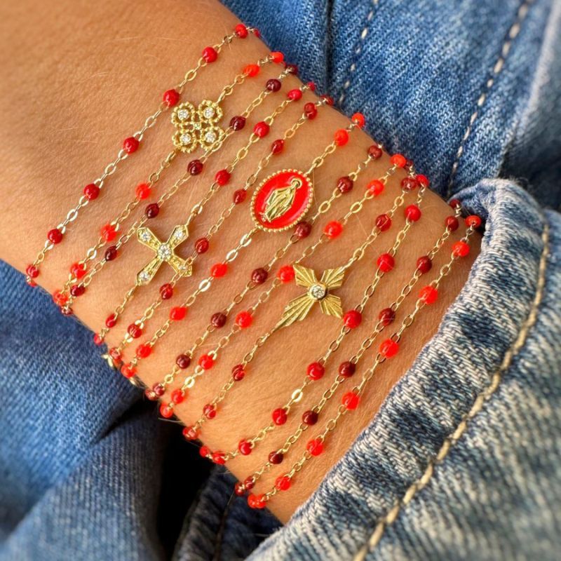 bracelet coquelicot classique gigi, or jaune, 17 cm
