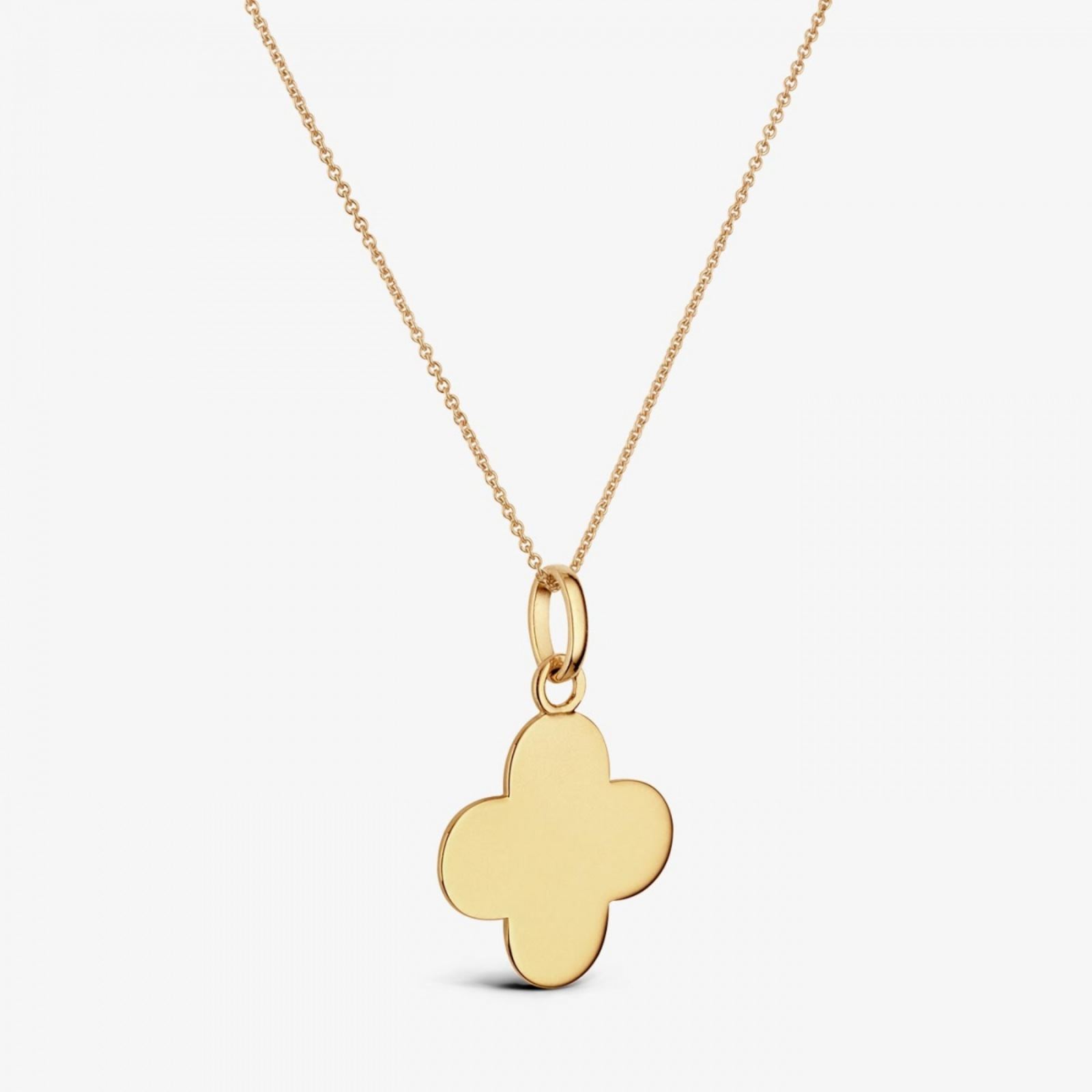pendentif croix baby trèfle, or jaune